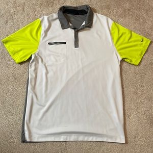 Nike Performance Mens Golf Polo (Lime Green/Light Gray/Dark Gray)
